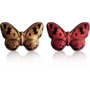 2 Papillons Cuivre/Rouge - Chocolat Noir