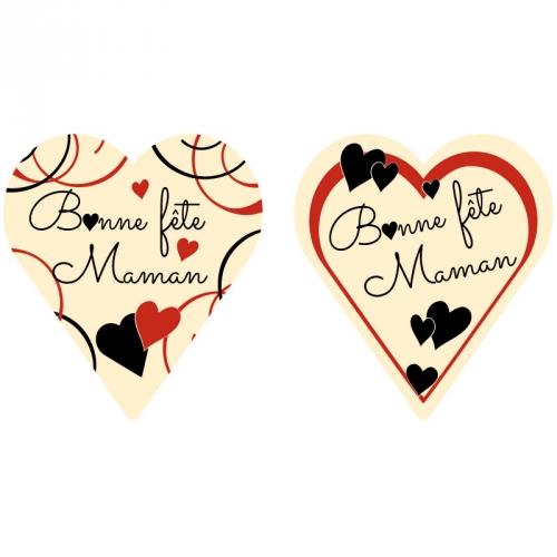 2 Coeurs Bonne Fete Maman Chocolat Pour L Anniversaire De Votre Enfant Annikids