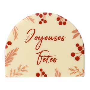 2 Embouts de Bche Joyeuses Ftes - Chocolat Blanc