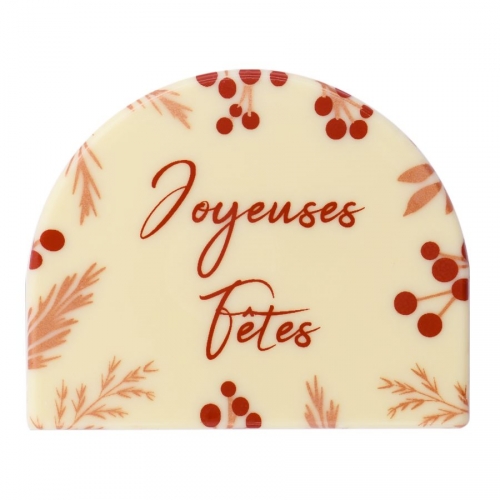 2 Embouts de Bche Joyeuses Ftes - Chocolat Blanc 