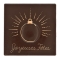2 Embouts de Bûche Carré Joyeuses Fêtes Boule Noël Eclat (8 cm)- Chocolat Noir images:#0