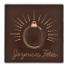 2 Embouts de Bche Carr Joyeuses Ftes Boule Nol Eclat (8 cm)- Chocolat Noir. n1