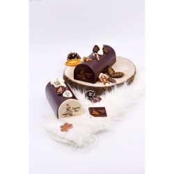 2 Embouts de Bche Joyeuses Ftes Sapin Etoils (8 cm)  - Chocolat Noir. n1