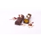2 Plaquettes Ovales Joyeuses Fêtes Baies (5,5 cm) - Chocolat Blanc images:#1