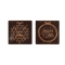 2 Carrés Joyeuses Fêtes Flocon + Boule de Neige (5 cm) - Chocolat Noir images:#0
