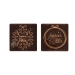 2 Carrés Joyeuses Fêtes Flocon + Boule de Neige (5 cm) - Chocolat Noir. n°1