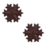 2 Flocons Chocolat (4,6 cm) - Chocolat noir