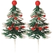 2 Pics Sapins + Boules (5 cm) - Plastique. n1