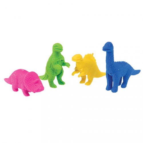 4 Gommes Dinos Colors 
