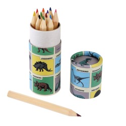 12 Crayons de Couleur - Dinosaure (8, 5 cm). n1