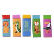 5 Gommes Animaux Colorama (6 cm)