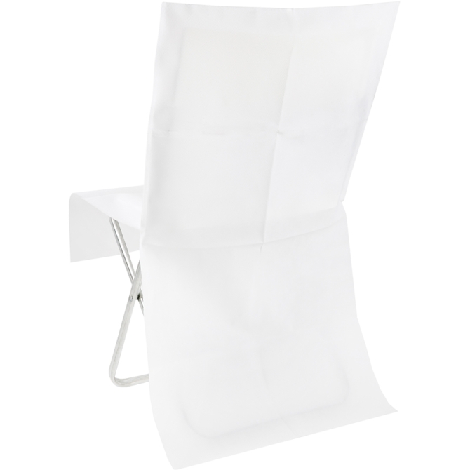 4 Housses de chaise opaque Blanc 