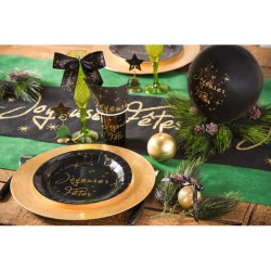 10 Assiettes Joyeuses Ftes Noir et Or. n2