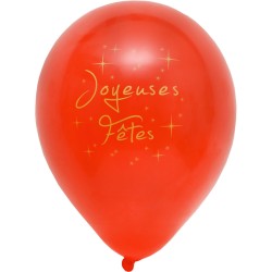 8 Ballons Joyeuses Ftes Rouge. n1