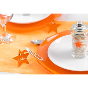 12 Marque-Places Etoile Orange