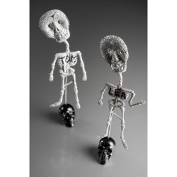 2 Squelettes Argent  Paillettes. n4