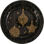 10 Assiettes Noël Chic Noir