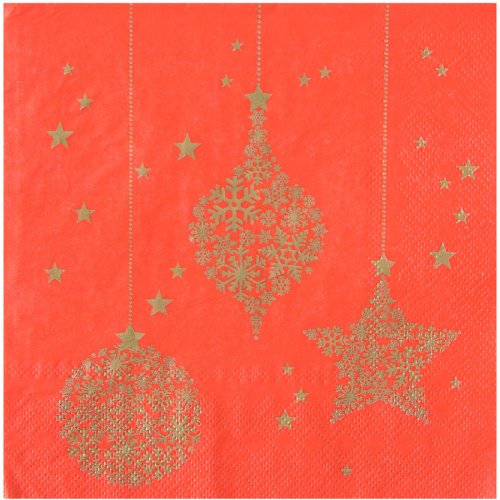 20 Serviettes Nol  Chic Rouge 