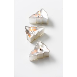 4 Bougies Sapin Argent (5 cm). n°1