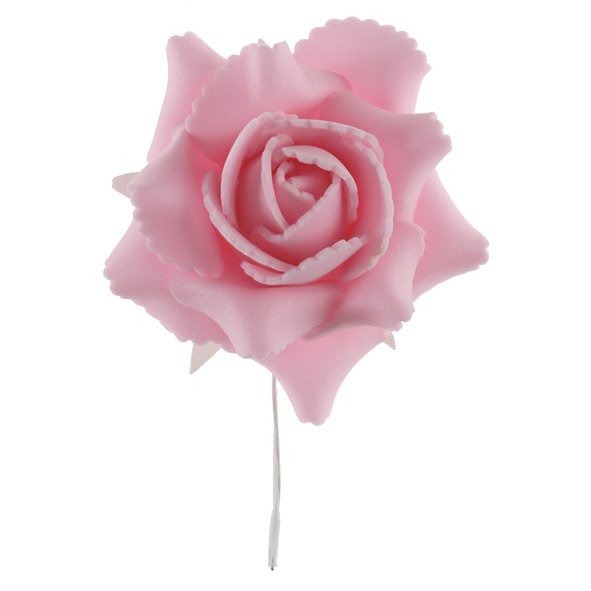 4 Roses sur Tige Rose (10 cm) 