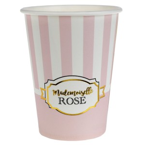 10 Gobelets Mademoiselle Baby Rose