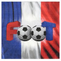 20 Serviettes Foot France