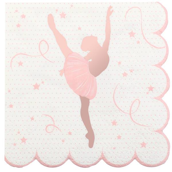 20 Serviettes - Ballerine 