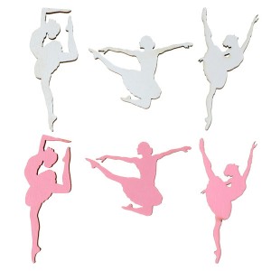 10 Confettis Ballerine (4 cm) - Bois