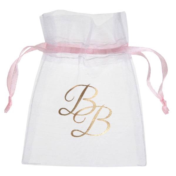 6 Petits Sachets Tissu (10 cm) - BB Rose 