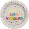 10 Assiettes Anniversaire Ballon Multicolores images:#0