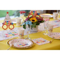 20 Serviettes Anniversaire Ballon Multicolores. n4