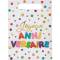 10 Pochettes Cadeaux Anniversaire Ballon Multicolores images:#0