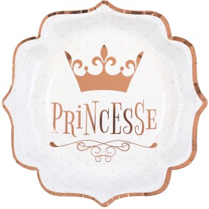 10 Assiettes Princesse Rose Gold