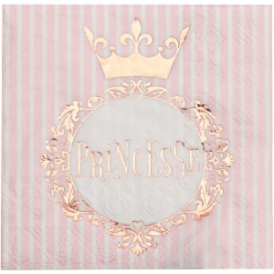 20 Serviettes Princesse Rose Gold