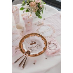 20 Serviettes Princesse Rose Gold. n2