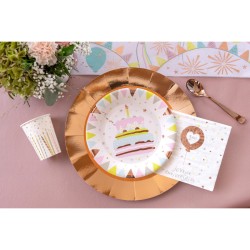 10 Sous Assiettes Brillante Rose Gold. n4