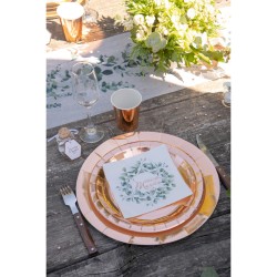 10 Sous Assiettes Brillante Rose Gold. n7