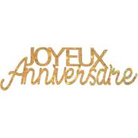 Contient : 1 x Lettres Joyeux Anniversaire Etincelant Or