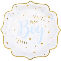 Contient : 1 x 10 Assiettes Baby Boy