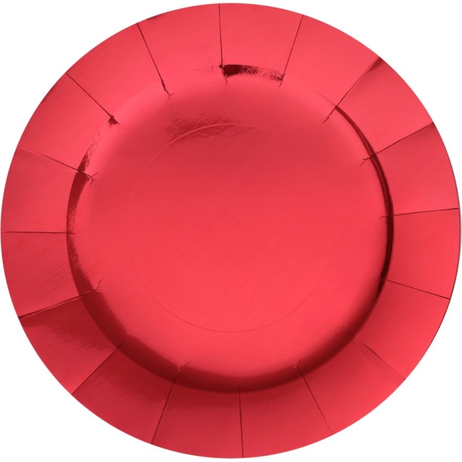 10 Sous Assiettes Rouge 