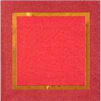 20 Serviettes Nol Chic Rouge