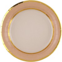 10 Assiettes Nol Chic Rose Naturel