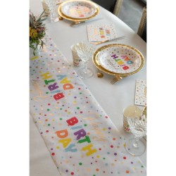 Chemin de Table Happy Birthday Ballon. n°1