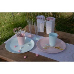 6 Grandes Assiettes Minral  Blanc. n1