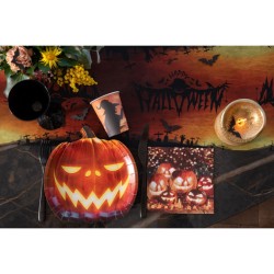 10 Assiettes Epouvantail d Halloween. n1