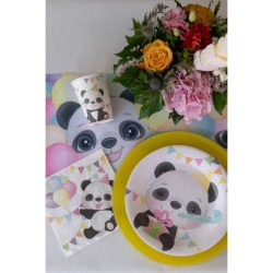 10 Assiettes Baby Panda. n1