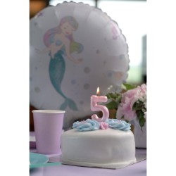 Bougie Chiffre 2 - Rose Pastel. n°1