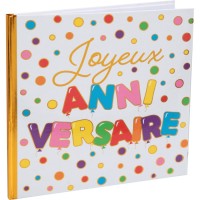 Livre d'Or Anniversaire Ballon Multicolores