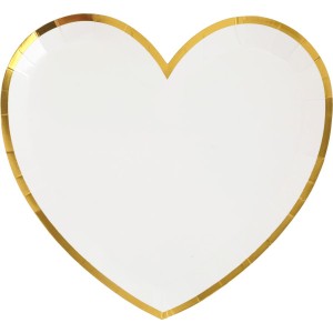 10 Assiettes Coeur - BB Blanc