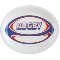 Contient : 1 x 10 Assiettes Rugby